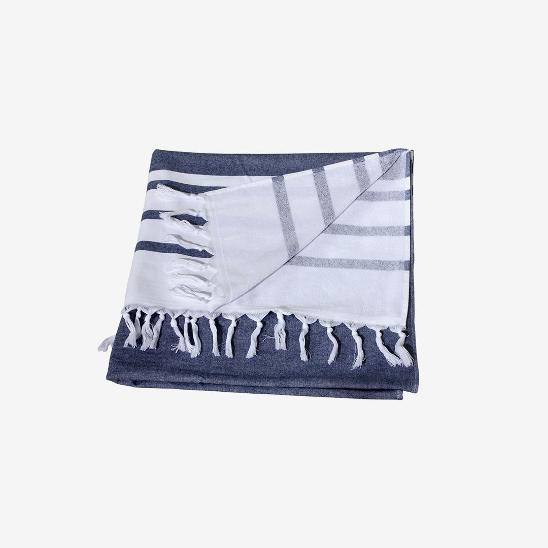 Shop Custom Nottage Trekk Turkish Beach Towel in Navy - TK1039
