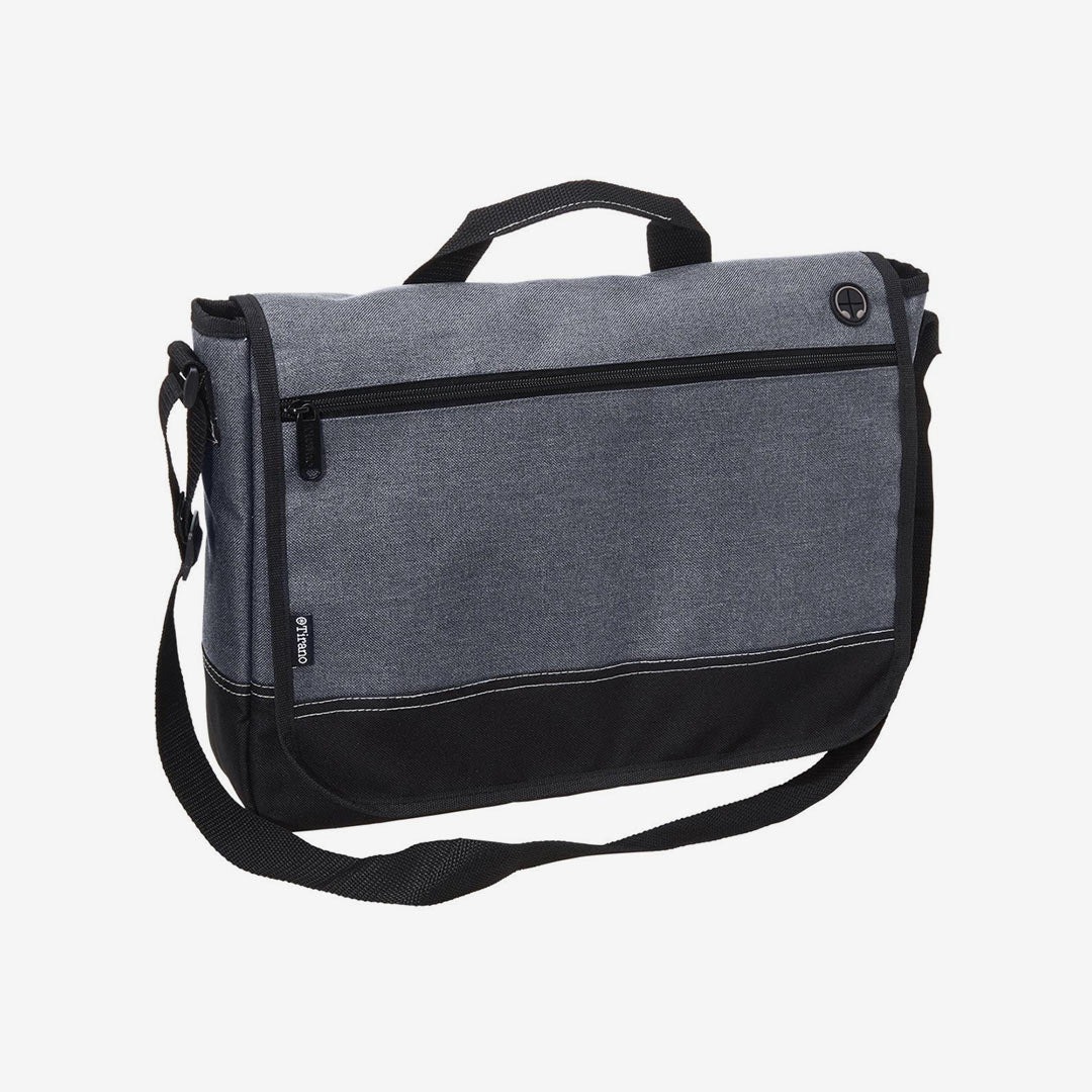 Shop Personalized Tirano Laptop Satchel in Ash Grey Detail - TR1430