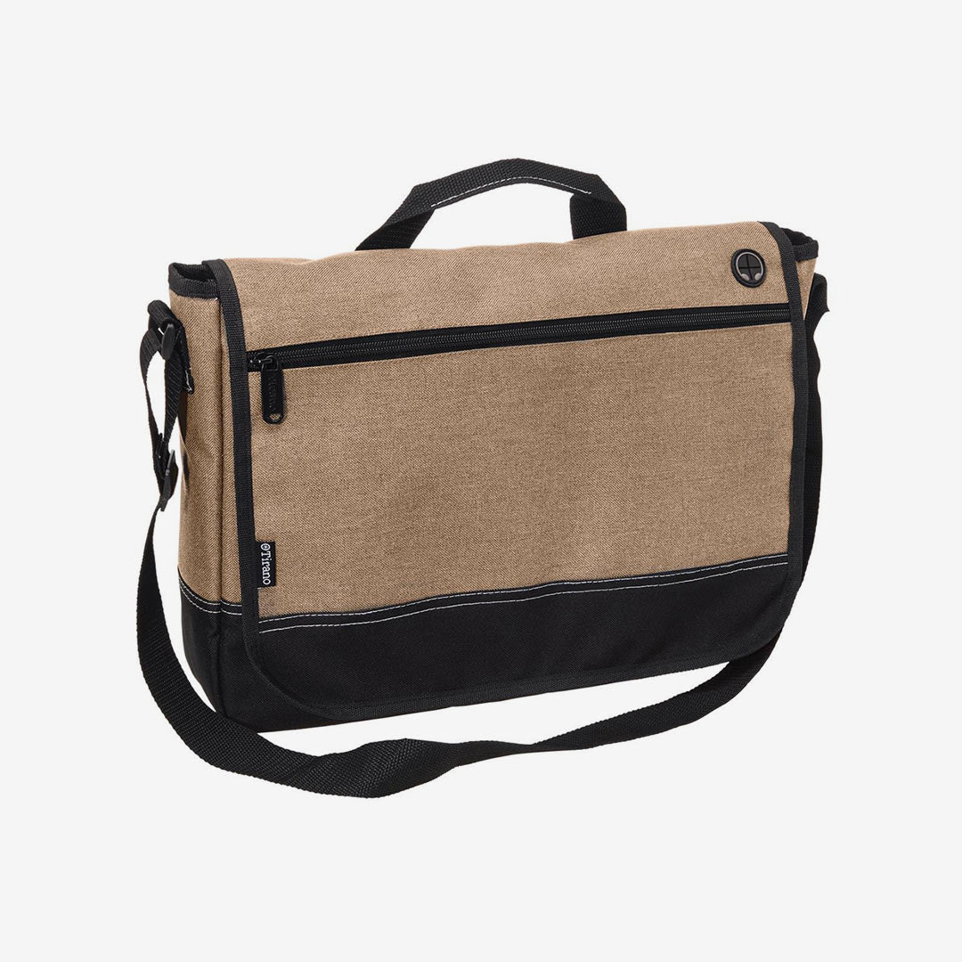 Shop Quality Tirano Laptop Satchel in Tuscan Brown Detail - TR1430