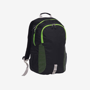 Gear for Life 27L Grommet Backpack in Black/Lime Right Angle - BGMB
