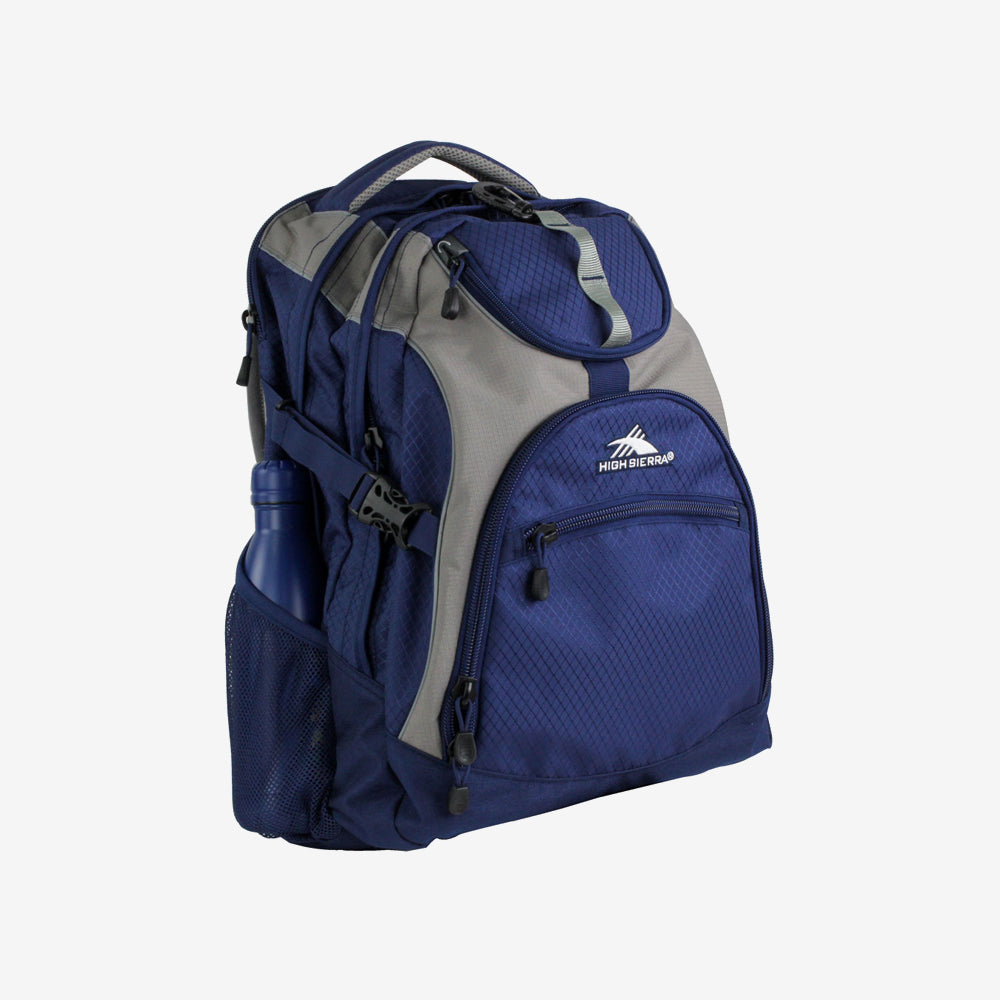 High Sierra Access 17'' Computer Backpack in Blue Front Angle  - HS1006