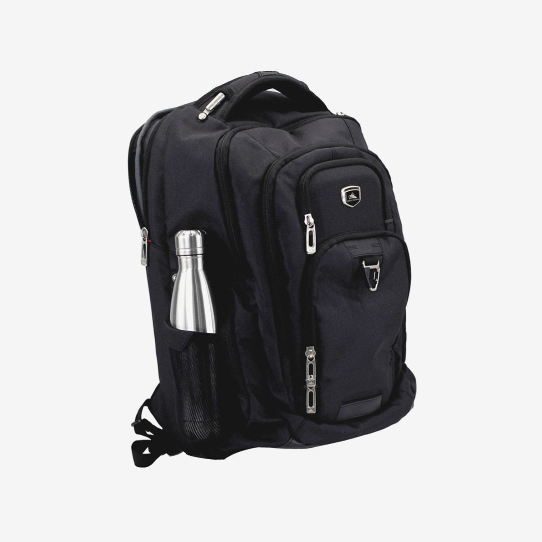 High Sierra Business 17'' Computer Backpack in Black Side Angle - HS1008 