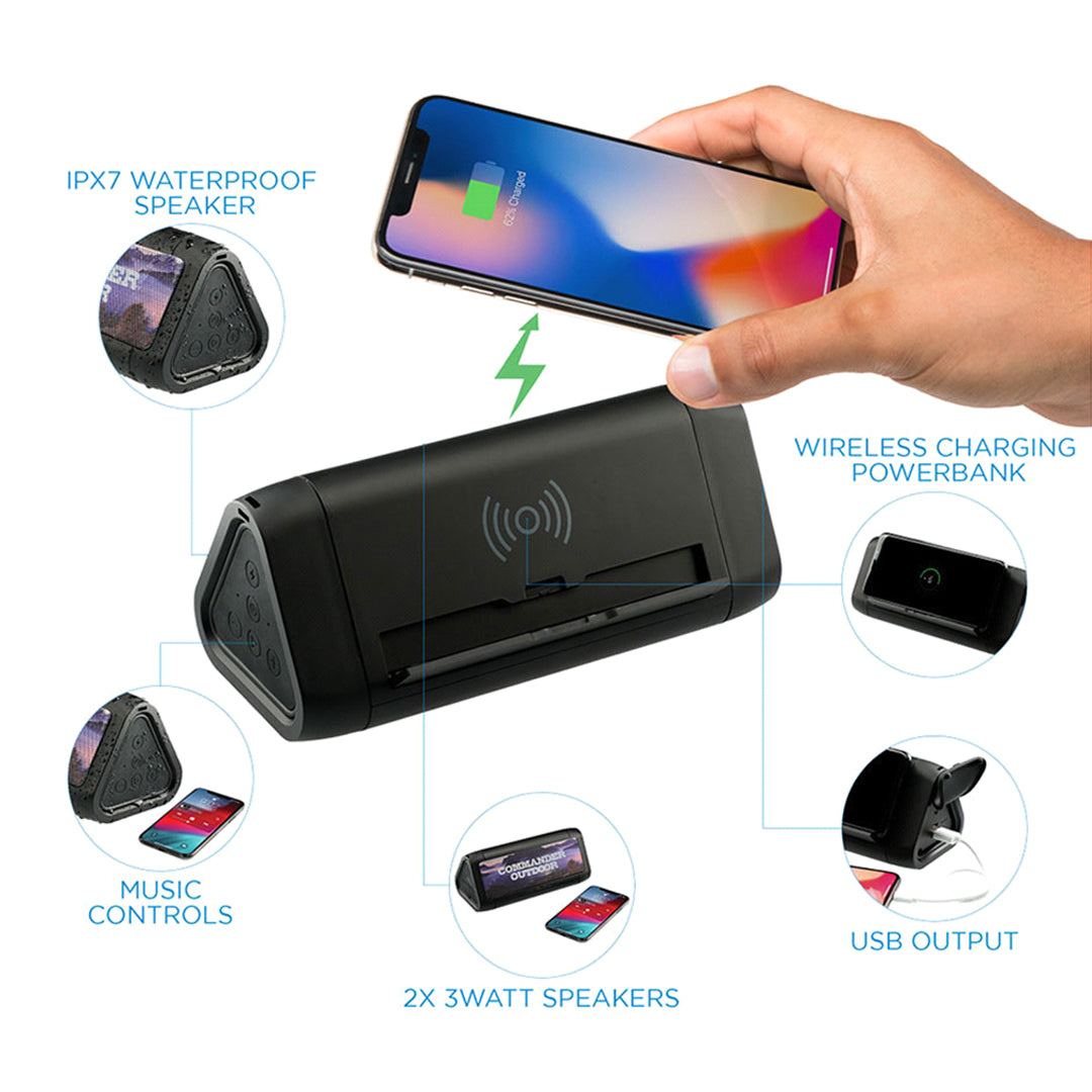 High Sierra Speaker & Powerbank in Black - HS1010