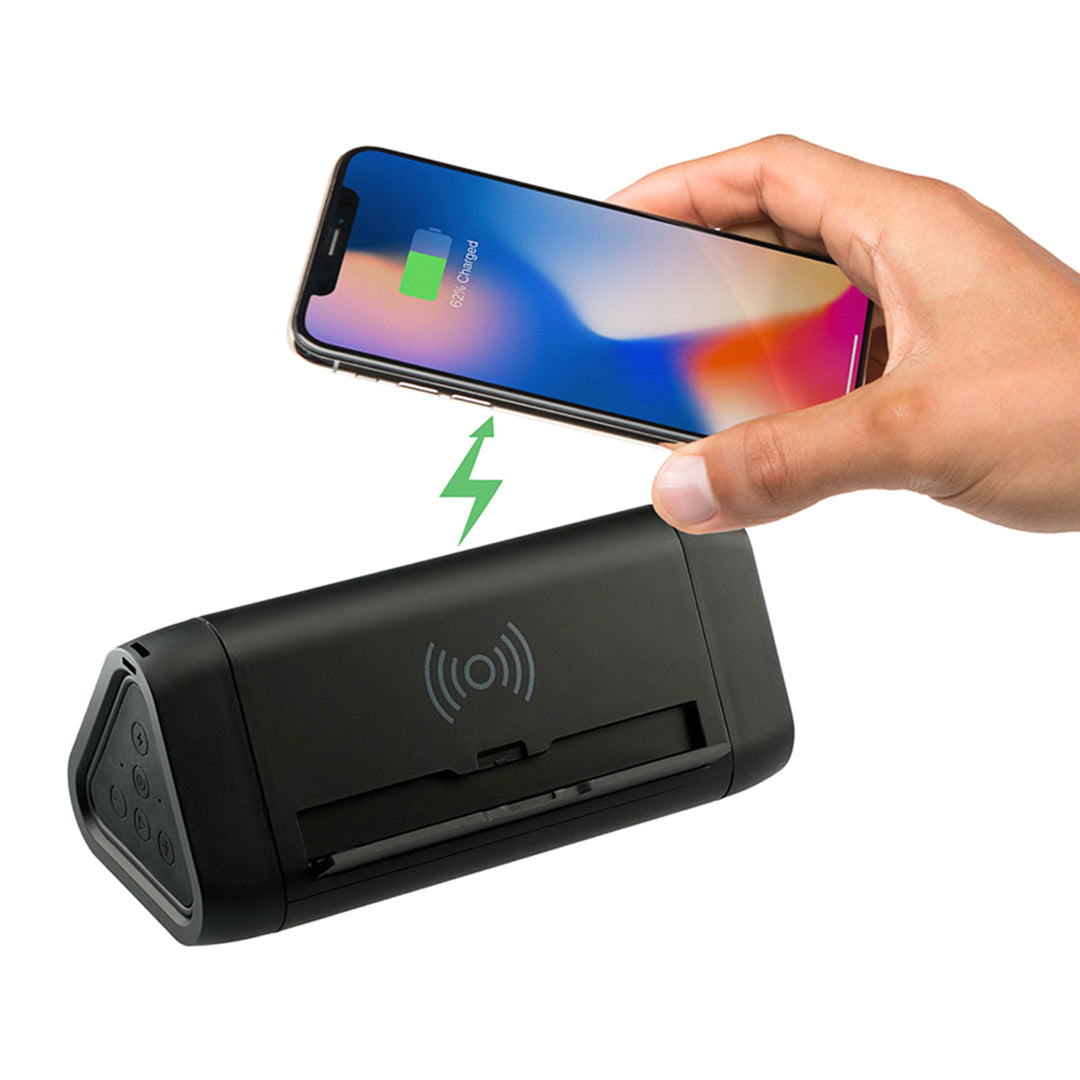 High Sierra Speaker & Powerbank in Black Back Angle - HS1010