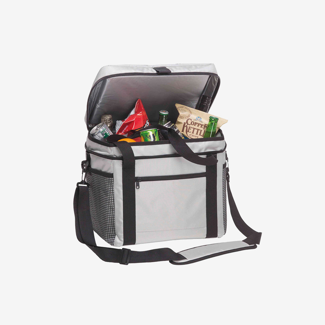 Gear for Life 28L Nautical Cooler Bag in Silver Open - BNC