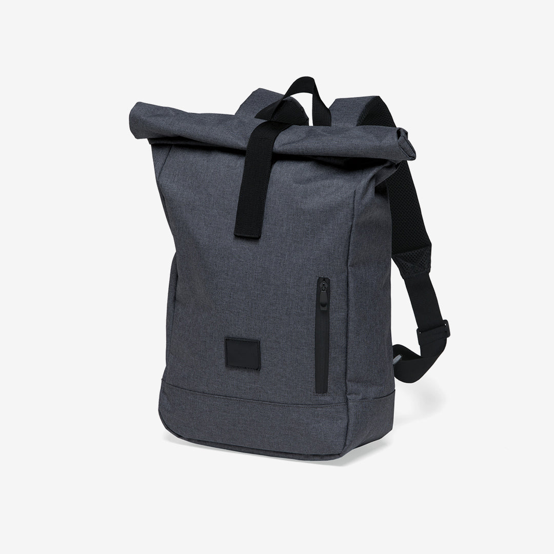 Gear for Life 15L Bounce Roll Top Backpack Grey Melange Left Angle - SIBRTB