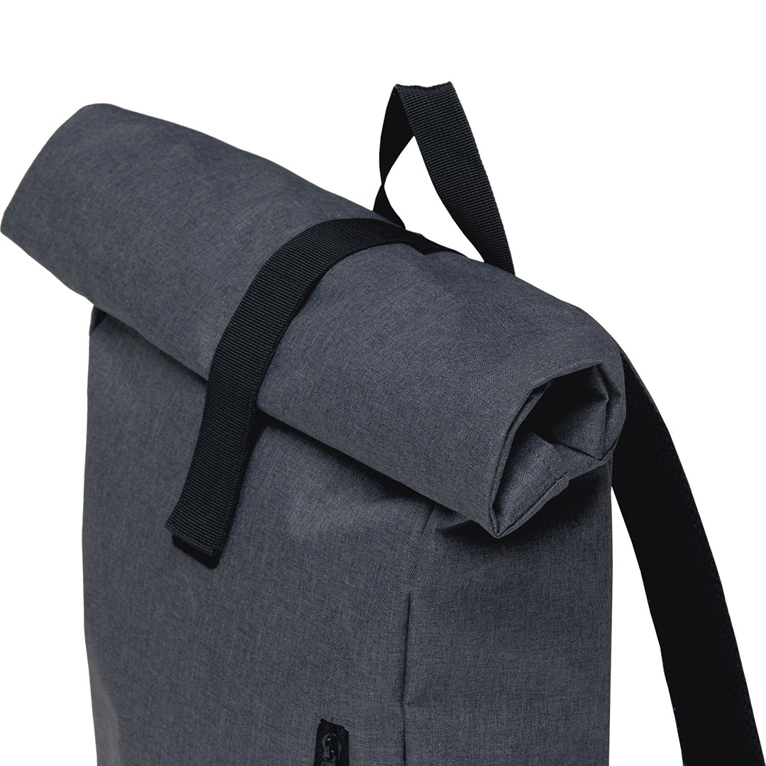 Gear for Life 15L Bounce Roll Top Backpack Grey Melange Roll Top Detail - SIBRTB