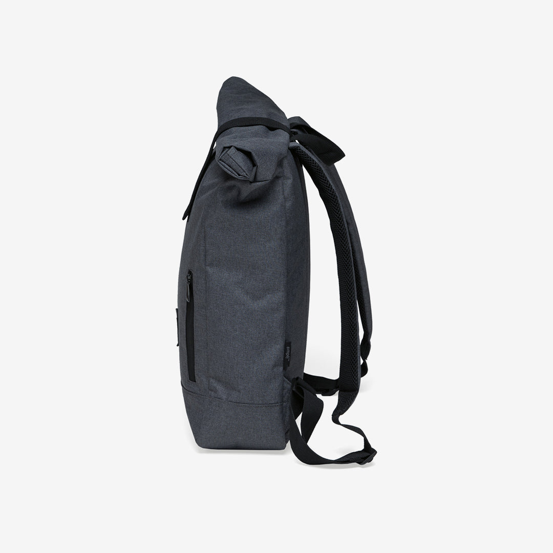 Gear for Life 15L Bounce Roll Top Backpack Grey Melange Roll Top Left - SIBRTB